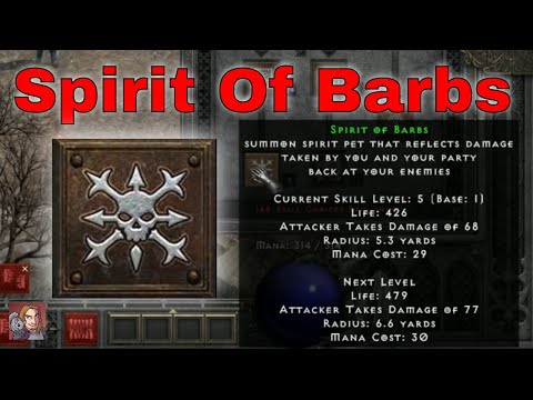 D2R Skills & Abilities - Spirit Of Barbs, Summoning (Druid)
