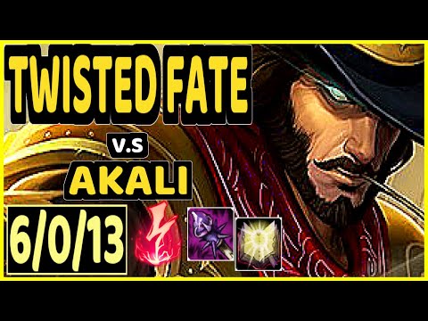 DOPA (APDO) (TWISTED FATE) vs AKALI - 6/0/13 KDA MID CHALLENGER GAMEPLAY - KR