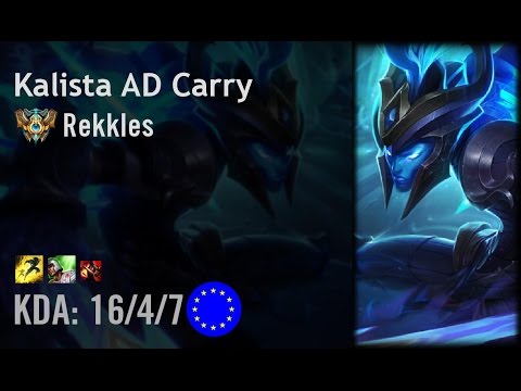 Kalista AD Carry vs Ezreal - Rekkles - EUW Challenger Patch 6.11