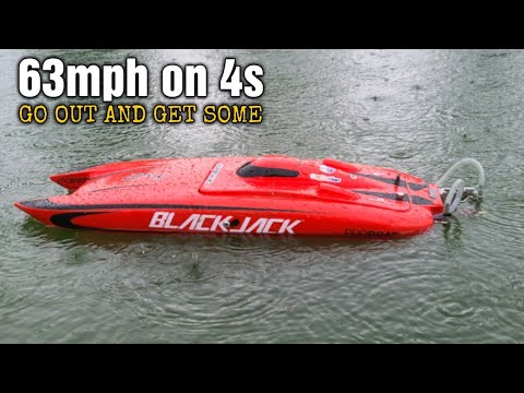 Worlds Fastest 4s Blackjack 24 - Fast Electric Rc Boat