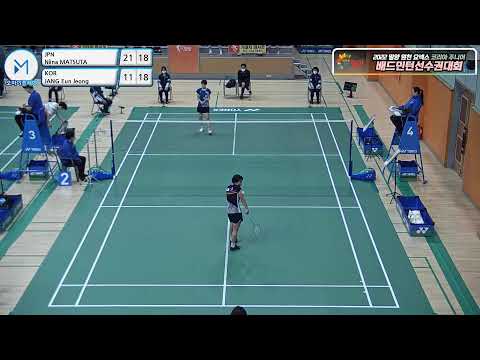 여단 WS- U19 8강 | (JPN) Niina MATSUTA vs (KOR) JANG Eun Jeong[2022 밀양 원천 요넥스 코리아주니어배드민턴선수권대회]