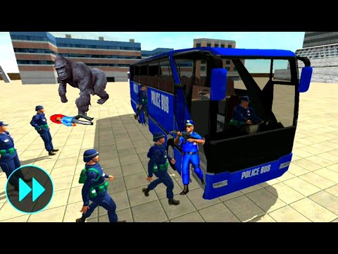 US Police off-road Coach Bus #5 - Uphill Driving Simulator New - Android Gameplay