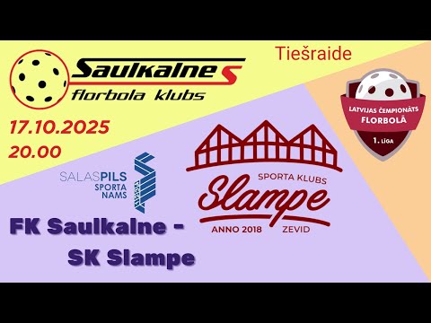 Florbols 1. līga. FK Saulkalne / Salaspils - SK Slampe / Zevid. Salaspilī, 17.10.2025.