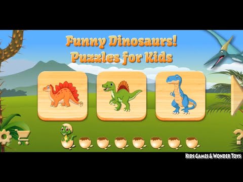 Dino Puzzle || Funny Dinosaurs Educational Jigsaw Puzzle Game - YouTube