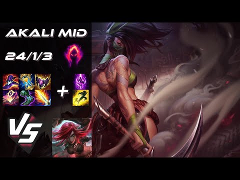 MID Akali vs Katarina - EU Grandmaster Patch 14.16