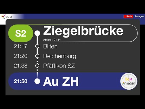 SBB/ZVV Ansagen | S2 Ziegelbrücke - Au ZH | Unterbruch Au ZH - Horgen | 05.07.2025 | BoJa Ansagen