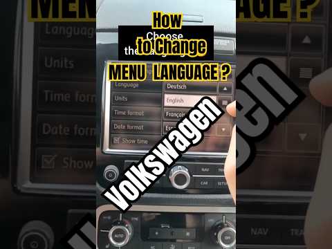 How to Change Language on Volkswagen Display #autoinfo