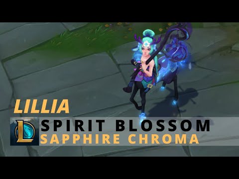 Spirit Blossom Lillia Sapphire Chroma - League Of Legends