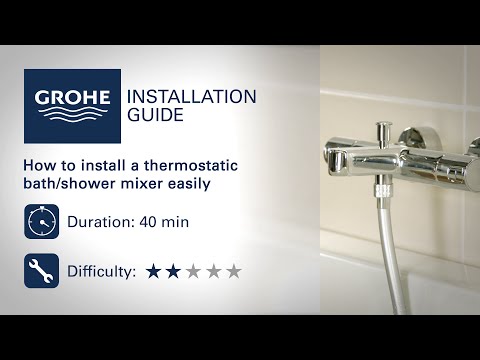 Install a GROHE thermostatic bath/shower mixer