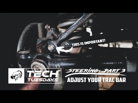 Adjustable Track Bar w/Bushings - 4140 Chromoly, 66-77 Ford Bronco