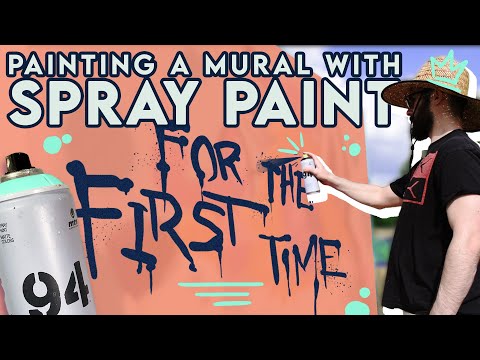Learning to use Spray Paint for the First Time | Mural Painting