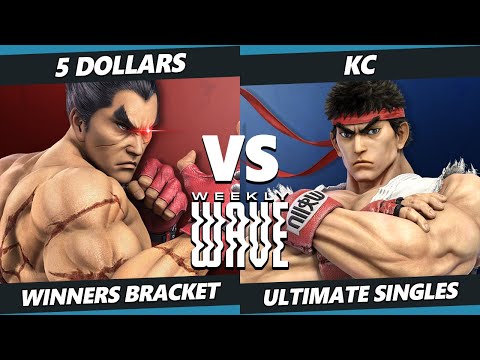 Weekly Wave 26 - 5 DOLLARS (Kazuya) Vs. KC (Ryu, Kazuya) SSBU Ultimate Tournament