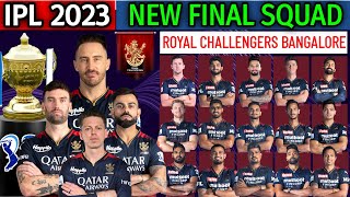 IPL 2023 Royal Cgallengers Bangalore Final Squad | RCB Team Squad 2023 | RCB Full Squad 2023