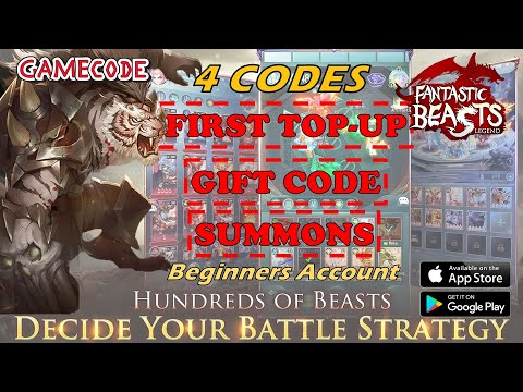 4 Codes Fantastic Beast Legend First Top Up Gift Codes First Multiple Summon