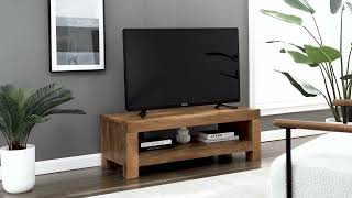Sutton Solid Mango Wood TV Unit from Furniturebox UK