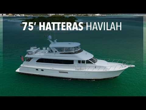 2004 Hatteras 75 Sport Deck Motor Yacht HAVLIAH Video