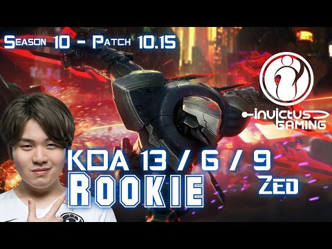 IG Rookie ZED vs FIORA Mid - Patch 10.15 KR Ranked