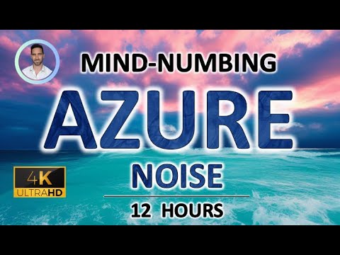 Mind-numbing Azure Blue Noise | 12 Hours | BLACK SCREEN | Study, Sleep, Tinnitus Relief and Focus