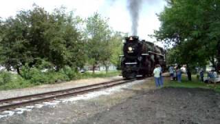 preview picture of video 'NKP 765 at La Crosse, IN Run-By May 23, 2009'