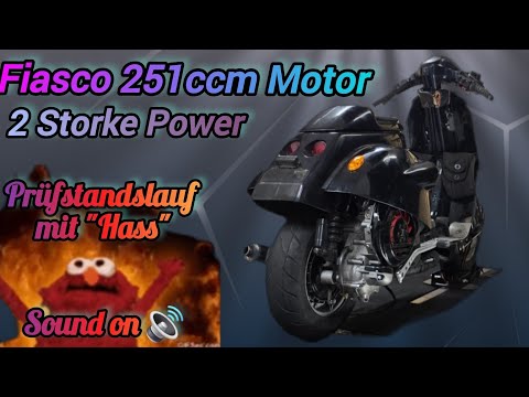 👿💀 Prüfstandslauf mit "Hass", 251ccm Fiasco Motor, 2 Storke Power 🦾