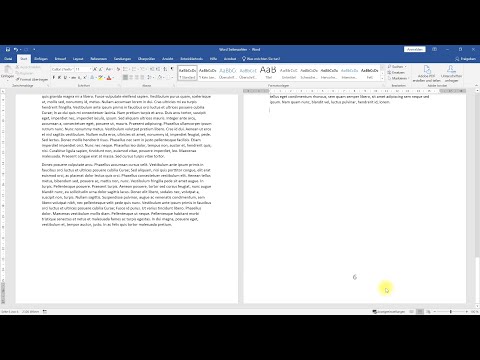 Seitenzahlen ab Seite 6 – Word-Tutorial