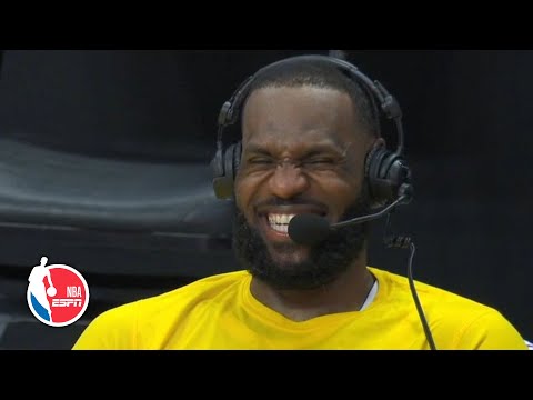 勒布朗-詹姆斯和理查德-傑弗森在賽後接受採訪時的滑稽表演｜NBA on ESPN (LeBron James, Richard Jefferson engage in hilarious postgame interview | NBA on ESPN)