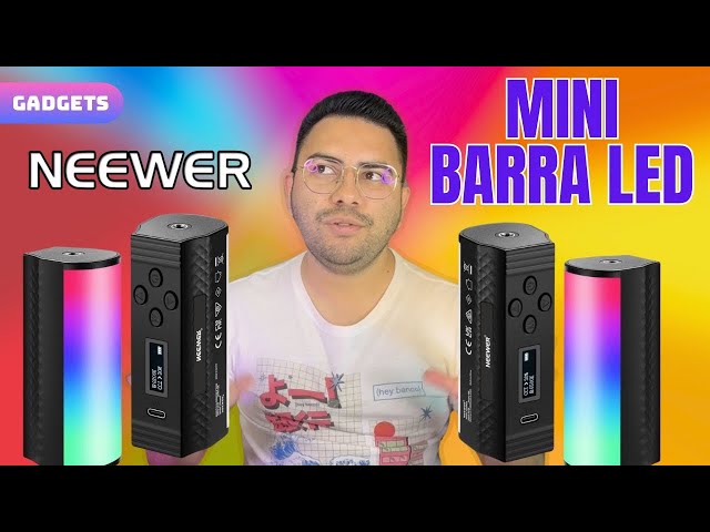 Vídeo relacionado con NEEWER Básico 12" Barra Luz RGB Magnética, Regulable CRI95 8W Tubo Luz LED Mano Tube Lighting Stick con 51 Modos RGB, Batería 2000mAh para Youtube TikTok Cámara Streaming Grabación Vídeo Estudio,SL30