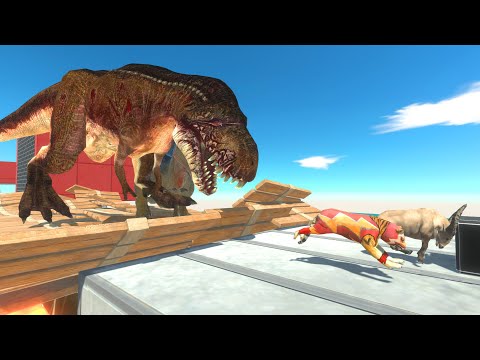 Crush the Bridge or Zombie T-Rex Will Get You - Animal Revolt Battle Simulator