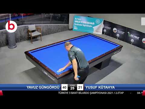 YAVUZ GÜNGÖRDÜ & YUSUF KÜTAHYA Bilardo Maçı - 2021 TÜRKİYE ŞAMPİYONASI 3.ETAP-FİNAL GRUBU D1