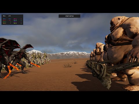 1800 Ogres & Orc Piercers vs 1000 Oak Trees & Demon Lords - Epic Fantasy Battle Simulator