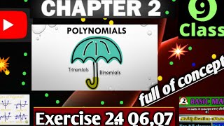 Class 9th NCERT💥maths chapter:2 POLYNOMIALS Ex:2.4 Q6,Q7