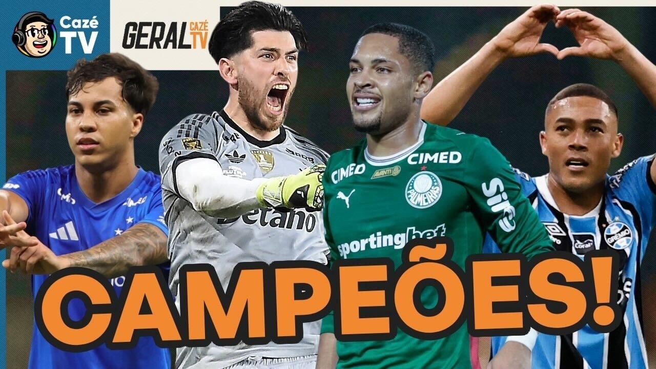 FLAMENGO, PALMEIRAS, CRUZEIRO E GRÊMIO CAMPEÕES! | GERAL CAZÉTV