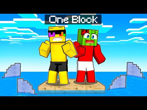 Minecraft RAFT But ONLY ONE BLOCK!