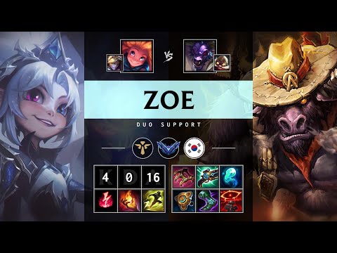 Zoe Support vs Alistar: Perfect KDA, Rampage - KR Diamond Patch 25.S1.2