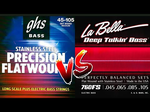 Bass Strings Test, no Talking. GHS Precision Flats VS LaBella Deep Talkin` Bass - YBRA LIRA