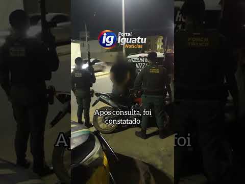 ACOPIARA-CE homem é conduzido para delegacia de Iguatu com moto com sinais de adulteração no chassi