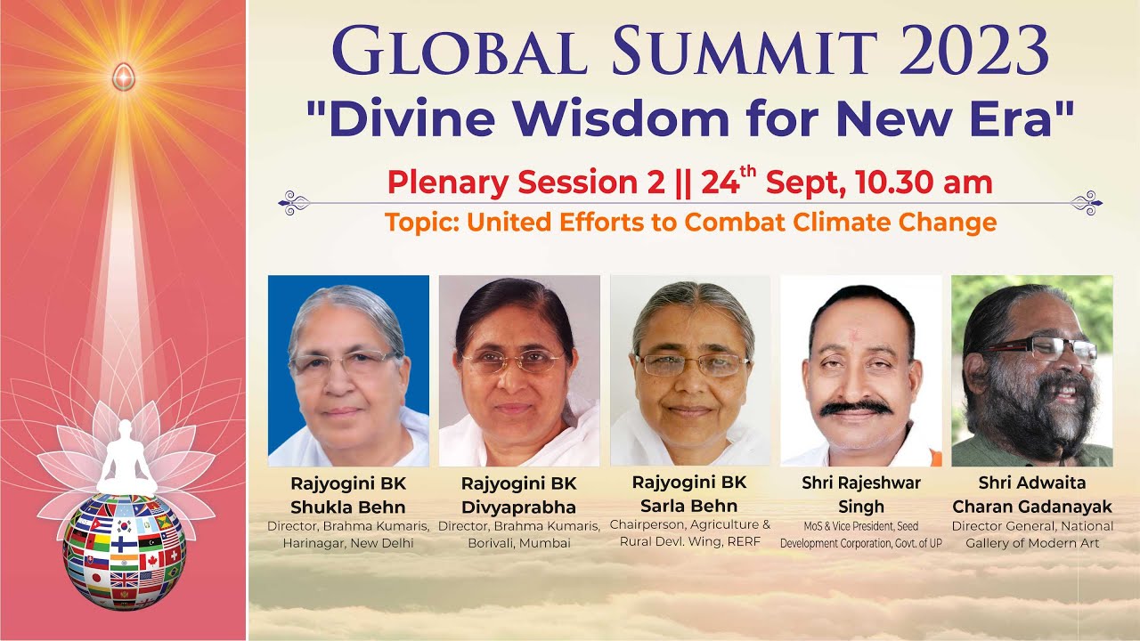 Global summit 8 brahma kumaris | official Global summit 23- 8 | plenary session 2 | prahlad joshi & justice nahakul subedi | 24 sep 9. 30am