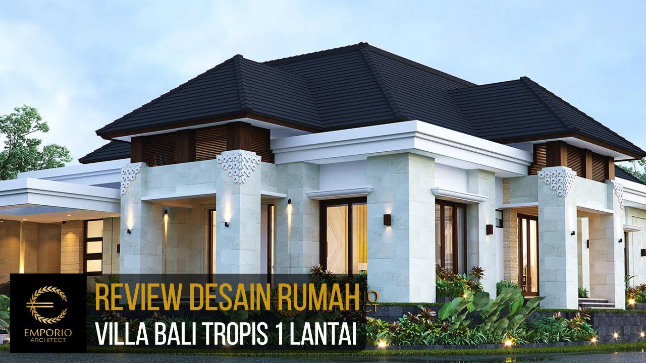 Video 3D Desain Rumah Villa Bali 1 Lantai Bapak Tony Yauwri