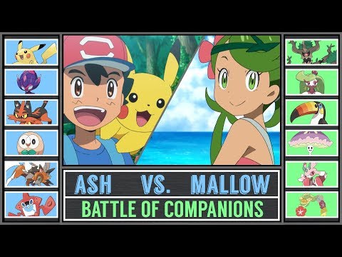 Ash vs. Mallow (Pokémon Sun/Moon) - Alola Battle of Companions