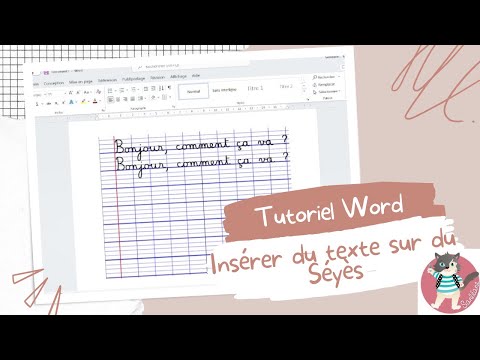 Tutoriel word Insérer du texte sur du séyès