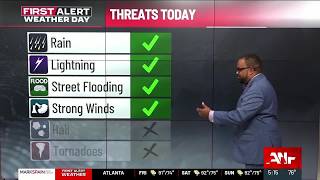 FIRST ALERT WEATHER DAY: Storms this afternoon, evening in north Georgia