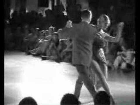  Alejandra Mantinan  and  Gabriel Missé  are  dancing  to  the  tango  "  Nochero Soy  "