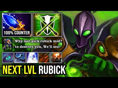 NEXT LVL RUBICK MIND BREAKING CASTING SPELL - 100% COUNTER MEEPO MID TOP RANK DotA 2