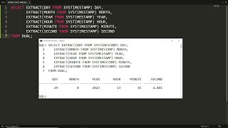 Get Parts of TimeStamp like (Extract Day, Month, Year, Min, Sec) in Oracle - Practical Demo