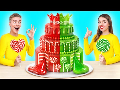 Red VS Green Cake Decorating Challenge | Boys vs Girls by Multi DO Girls