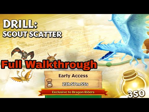 DRILL:SCOUT SCATTER Full Walkthrough - New Gauntlet Event - Dragons:Rise of Berk