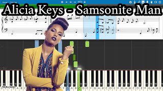 Alicia Keys - Samsonite Man [Piano Tutorial | Sheets | MIDI] Synthesia