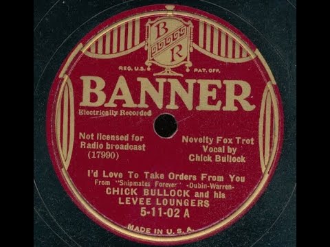 "I'd Love To Take Orders From You" Jacques Renard & His Orchestra, vocal Chick Bullock (1935) 78 rpm