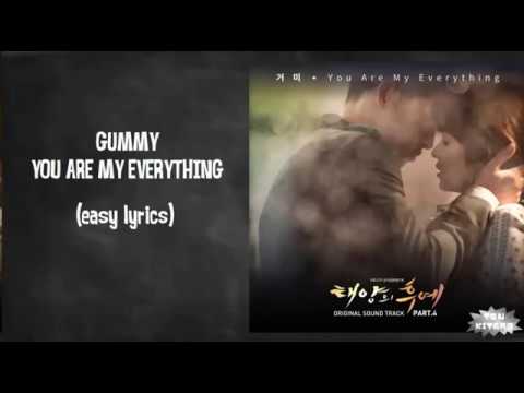 Gummy - You Are My Everything Lyrics (karaoke with easy lyrics)