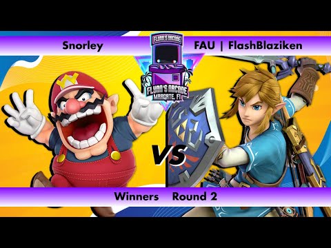 Flynn's Arcade 074 Winners Round 2 - Snorley (Wario) vs FAU | FlashBlaziken (Link) SSBU Tournament